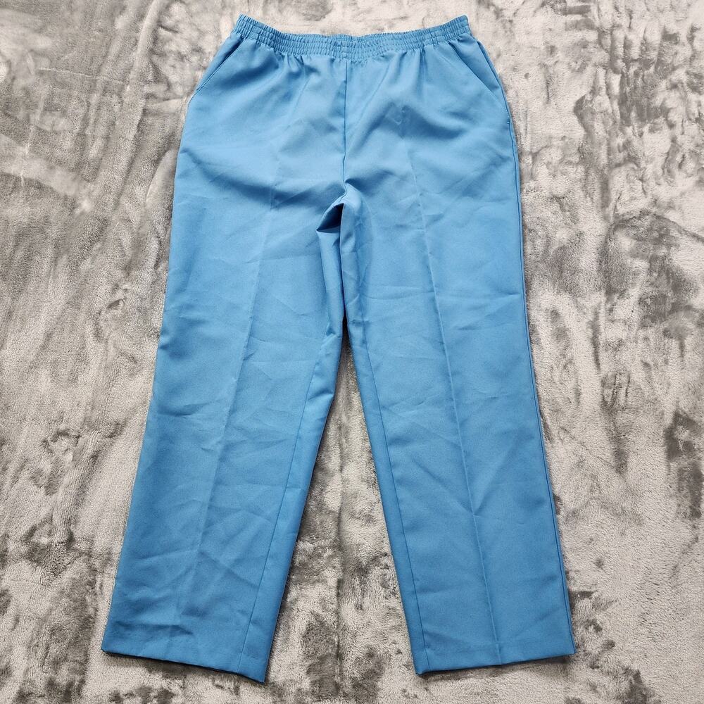 Vintage Sara Morgan‎ Pants Womens 14P PETITE Blue Pull On Casual Comfort Pockets